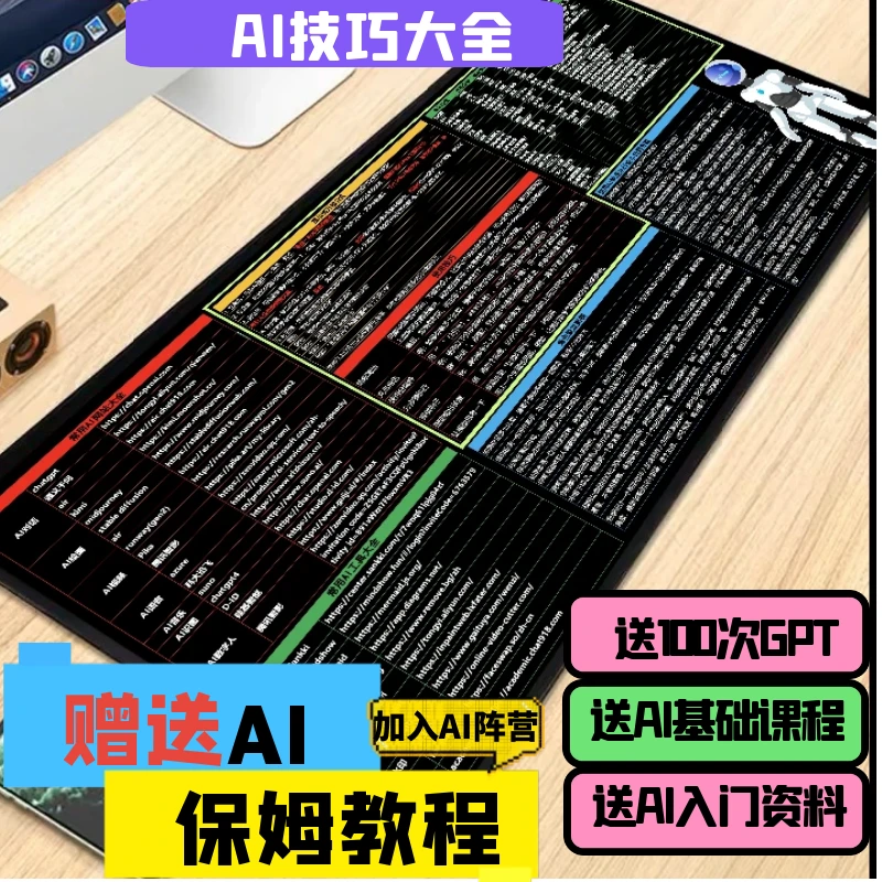 超大号防滑加厚鼠标垫AI工具网站AI案例提问解析技巧AI角色设定
