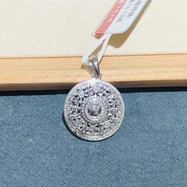 铂金八宝罗盘吊坠