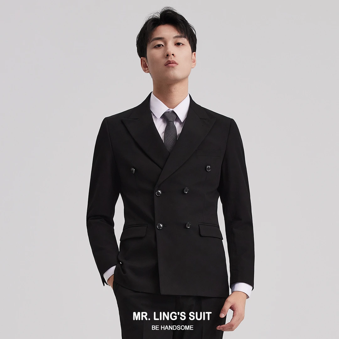 新郎结婚西服套装男士大码韩版修身婚礼礼服商务休闲职业正装西装