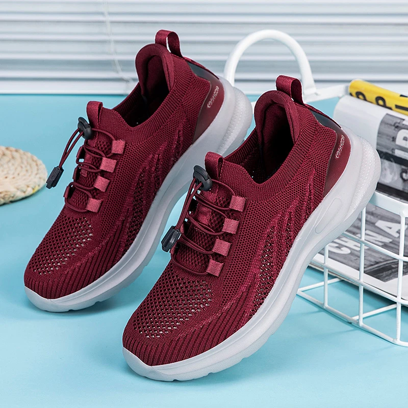 舒悦徒妈妈鞋2024春秋新款爆款轻质健步鞋镂空透气老人休闲跑步鞋