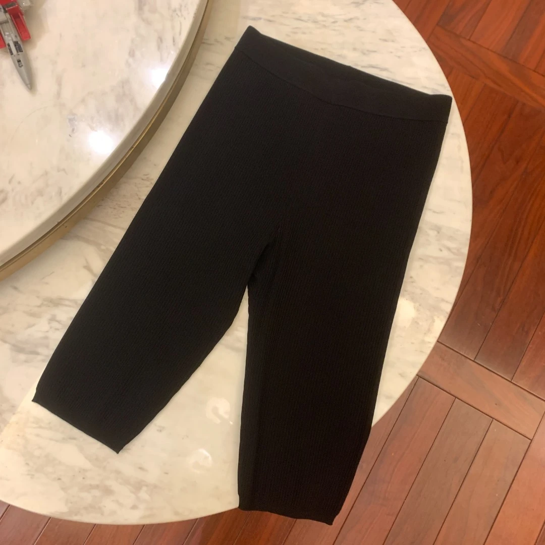 MYL 2023春夏季新品针织骑士裤休闲紧身中腰5分打底裤