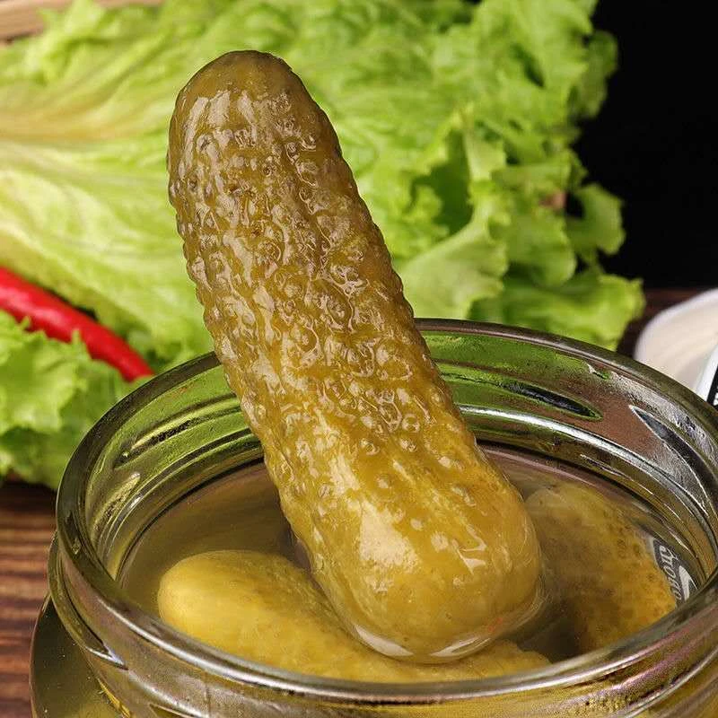 原装进口酸黄瓜500g/瓶俄罗斯即食腌制小青瓜越南产
