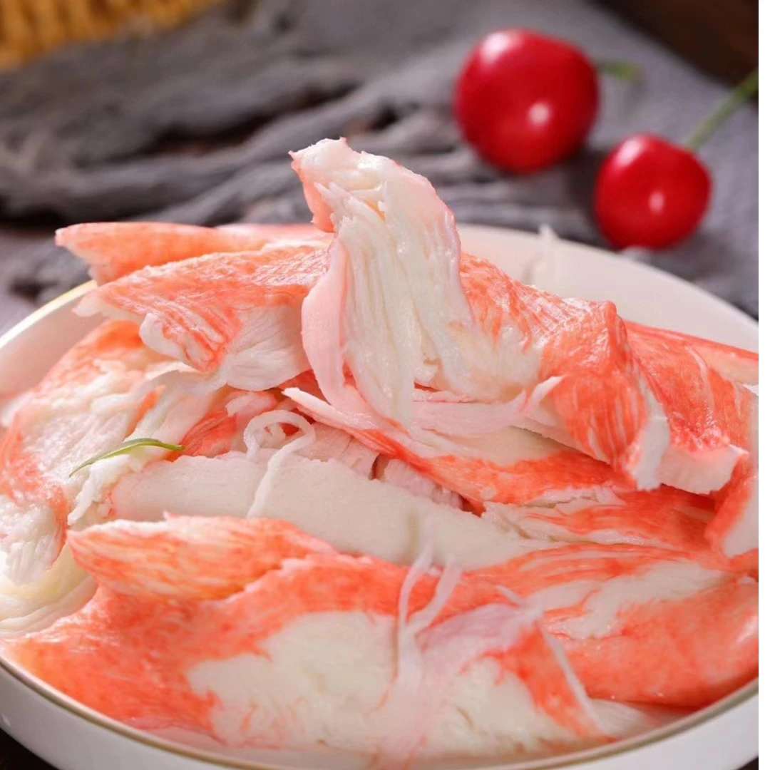 俄罗斯原装进口蟹肉蟹腿肉模拟休闲零食小吃食品美食人造海鲜食品
