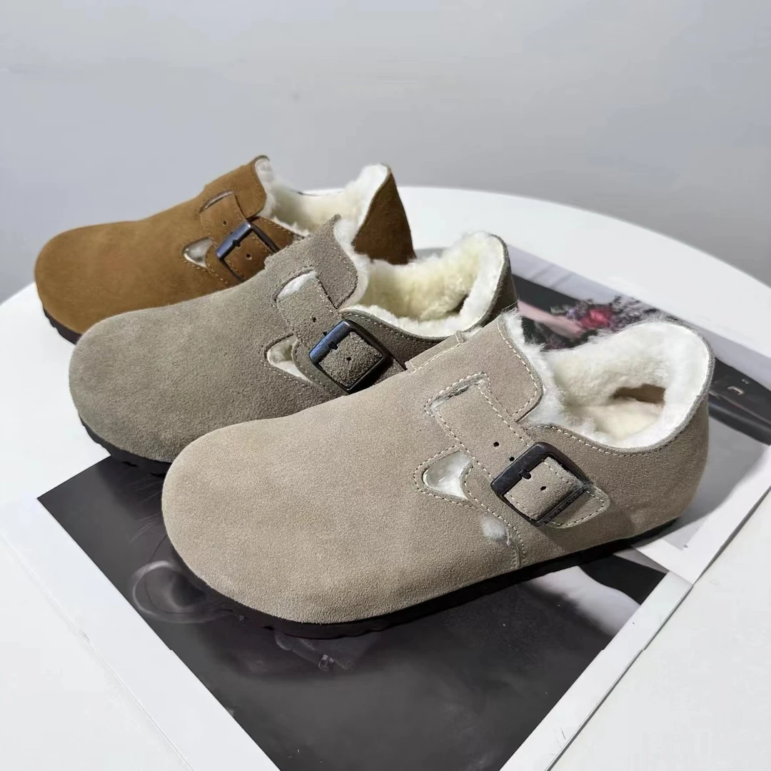 【2.5公分】桑坡雪地靴加厚博肯全包牛皮防滑时尚真皮加绒秋冬暖和