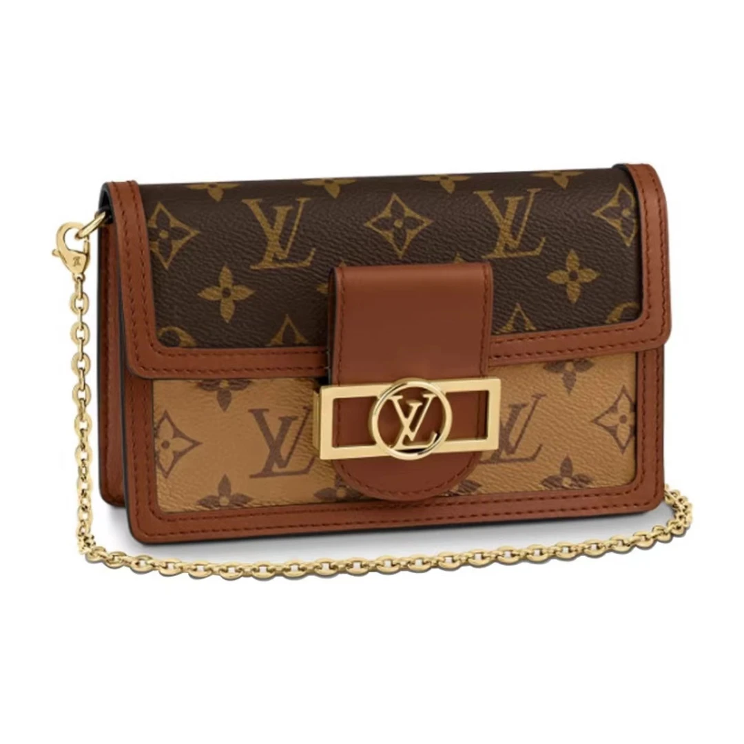 99新 LouisVuitton/路易威登 老花达芙妮woc链条包