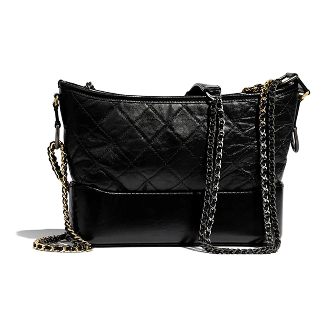 99新 Chanel/香奈儿 黑金流浪包中号23开   防尘袋