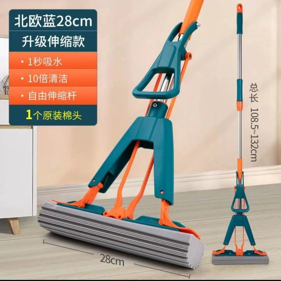 加大海绵拖把家用免手洗懒人一拖净干湿两用新款卫生间拖地神器
