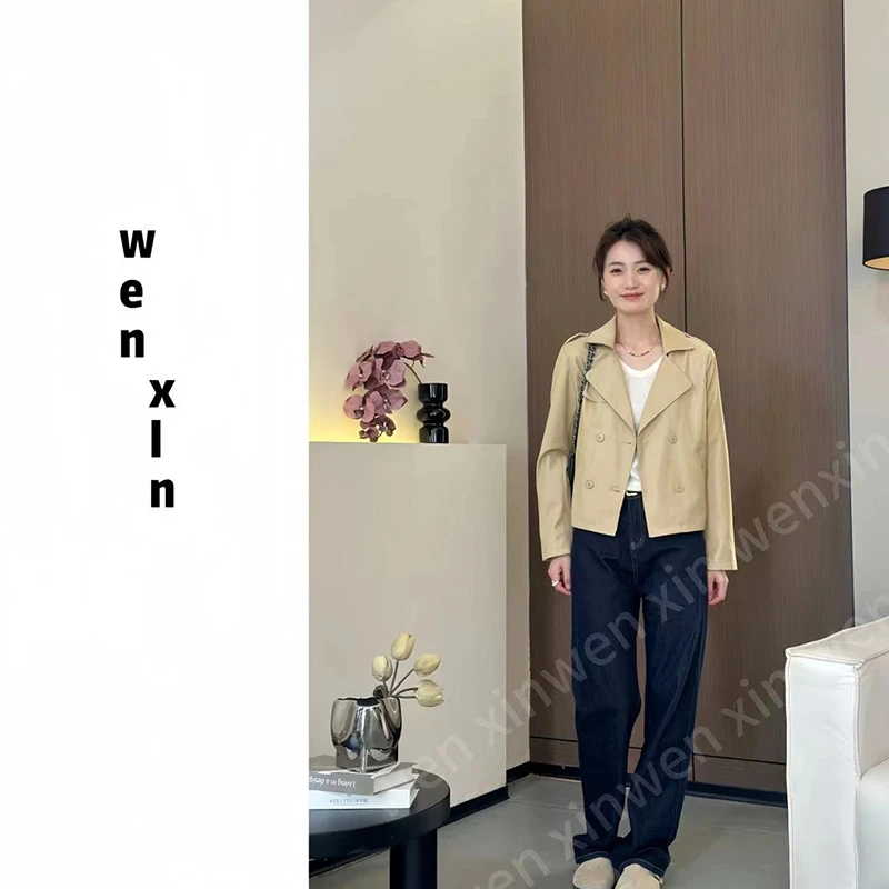 短款风衣外套女2025春秋新款韩版时尚休闲百搭小个子气质夹克外套