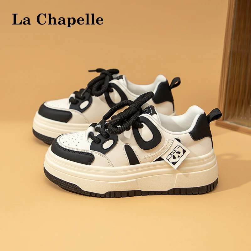 拉夏贝尔小白鞋女百搭透气厚底女鞋夏季新款爆款运动鞋女士休闲鞋