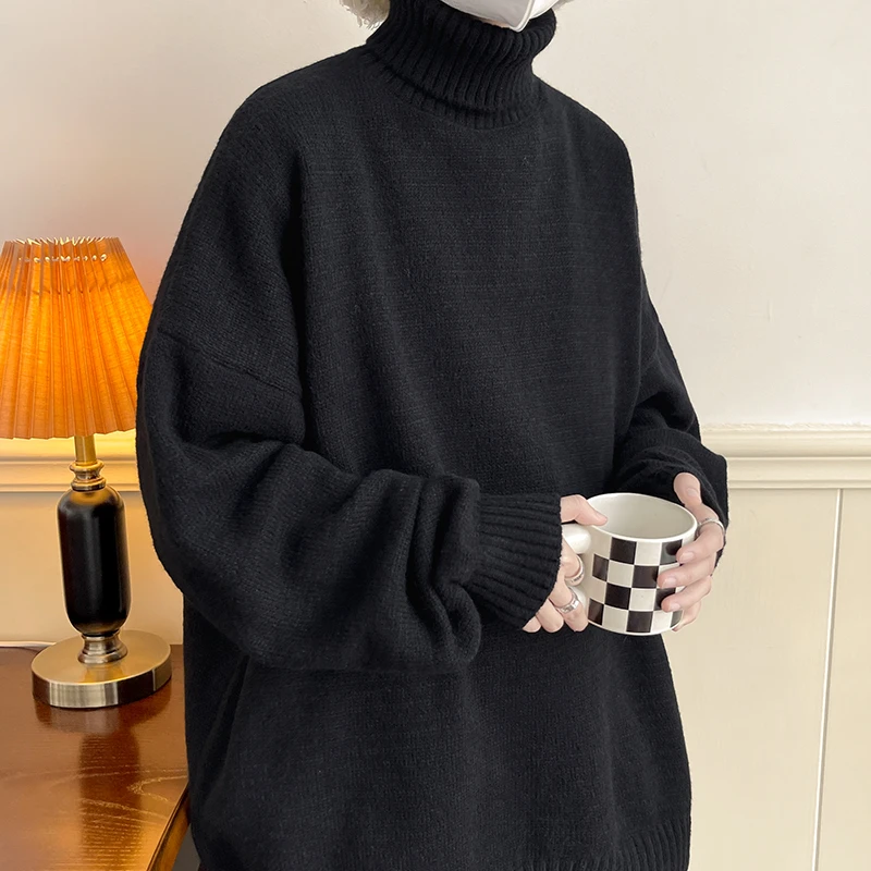 毛衣男秋冬款宽松慵懒风高级感日系复古青少年内搭打底针织衫潮牌