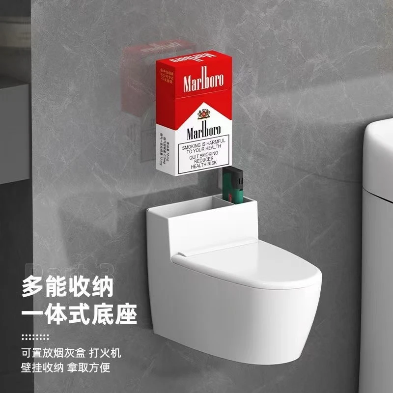 创意马桶烟灰缸免打孔壁挂式卫生间放飞灰烟灰缸