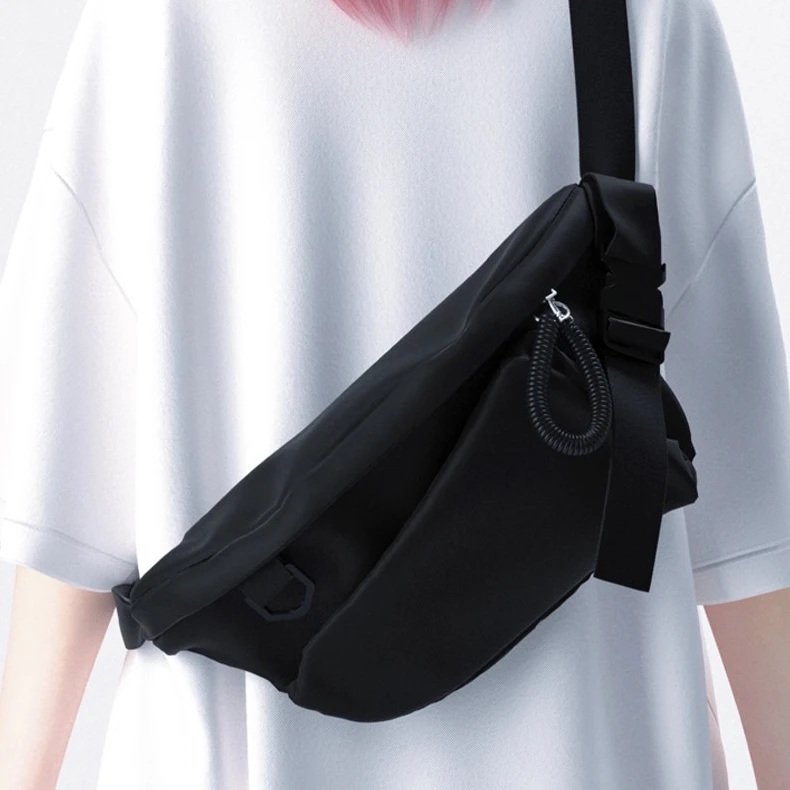 YONAIGA+原创INS日系休闲百搭尼龙学生胸包斜挎包包男女背包腰包