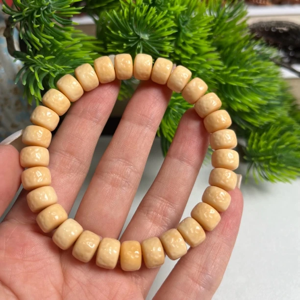 真正的龙脊菩提 奶酪10*7mm 单圈 有钥匙孔