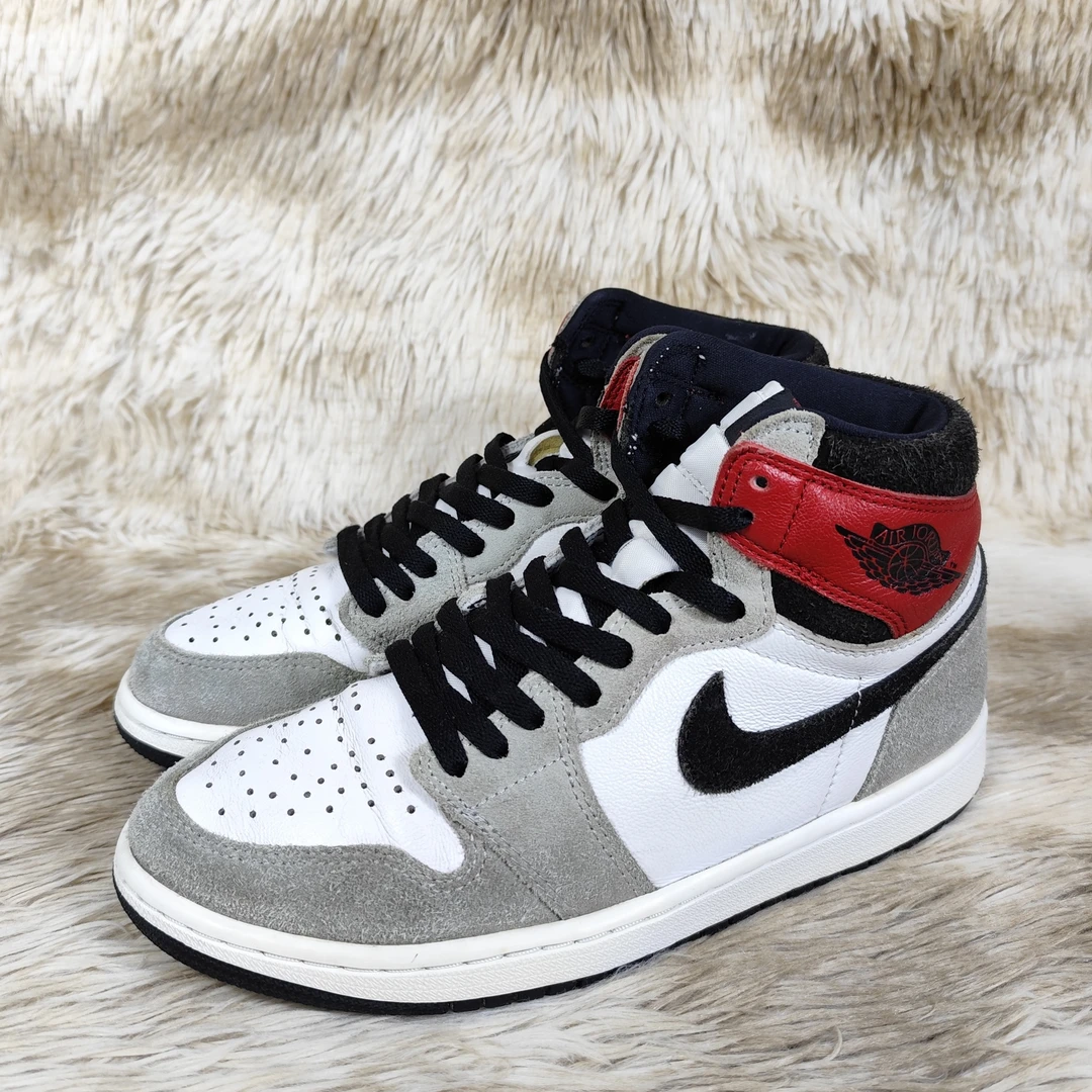 41码 正品 AJ1 烟灰中帮 鞋面磨损底片变形 公价:999#021C4