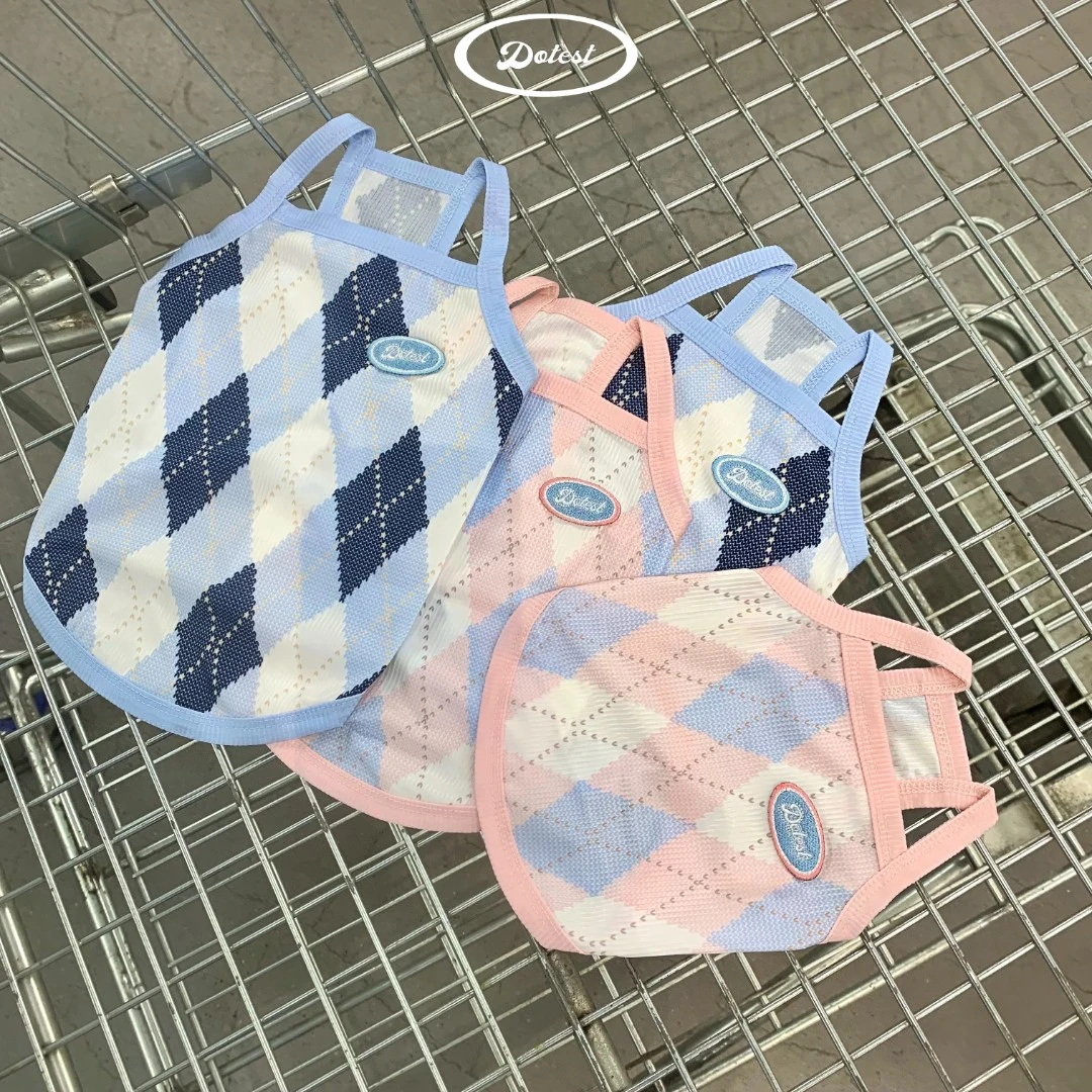 Dotest宠物服猫狗春夏凉凉衣BM风吊带背心降温舒适冰丝降温防晒衣