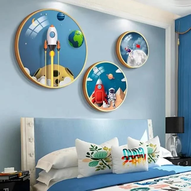 客厅装饰画卧室儿童动漫家居高档床头挂画挂画装饰画上档次壁画