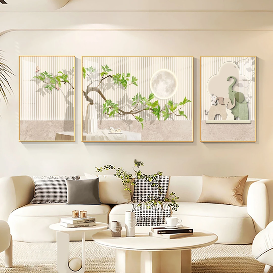 【纳福迎祥】沙发壁画大气壁画背景墙客厅挂画沙发装饰画墙壁风景画