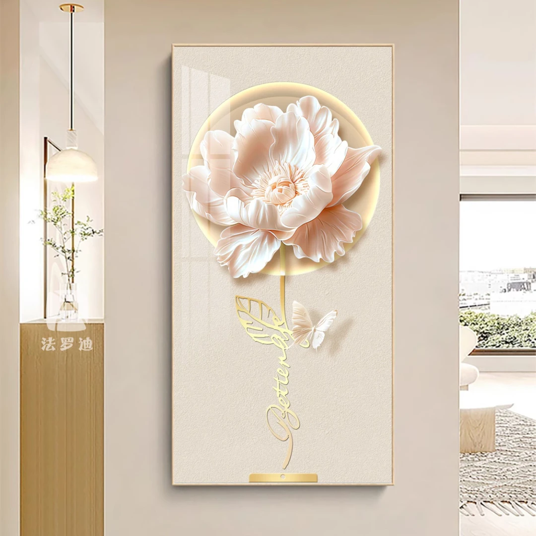法罗迪【花影】玄关装饰画玄关挂画2025最新款高级感壁画轻奢挂画