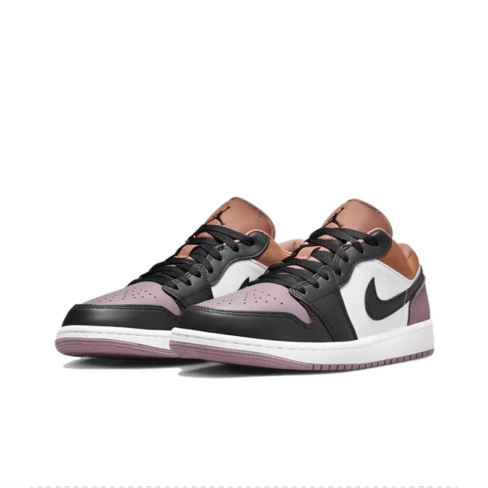 NIKE耐克AIRJORDAN1女款黑紫GS款低帮休闲复古经典板鞋FB9908-102