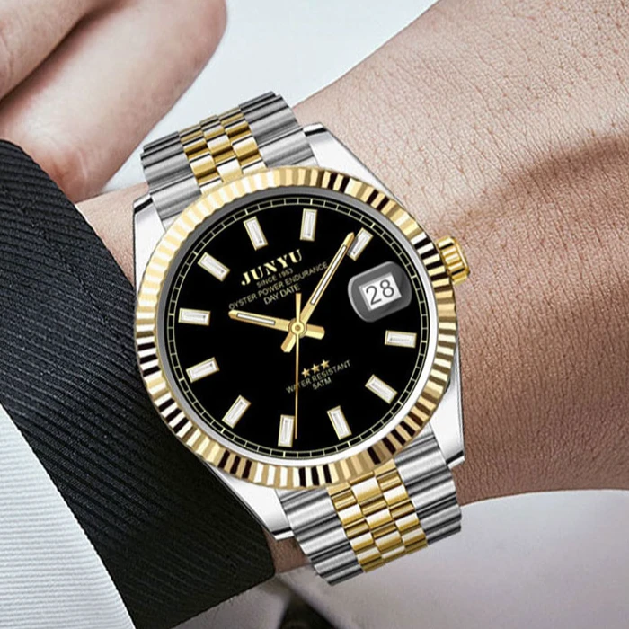 黑金日志系列腕表男款高档防水商务手表时尚气质红轮经典轻奢男表