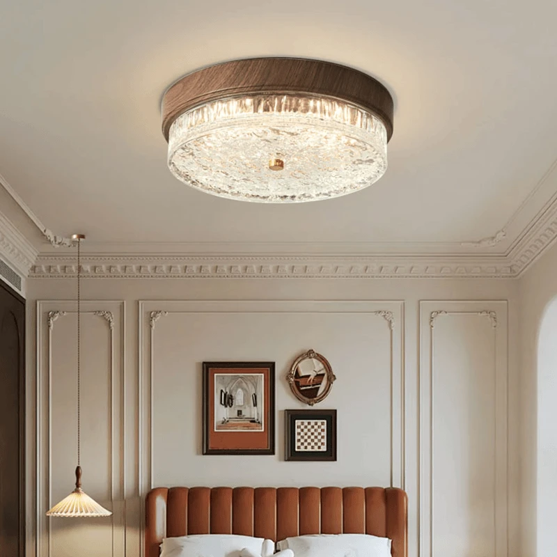 美式复古卧室灯中古风新款房间吸顶灯法式温馨大气书房主卧室灯具