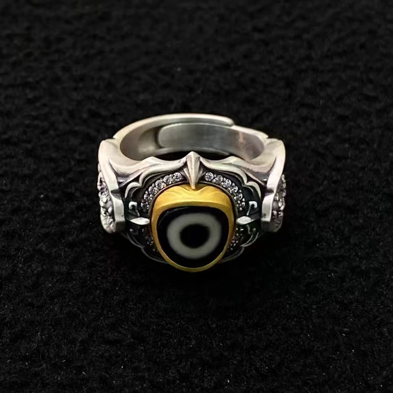 壹加小羊|聚缘银镶玛瑙摩利支天一y戒指