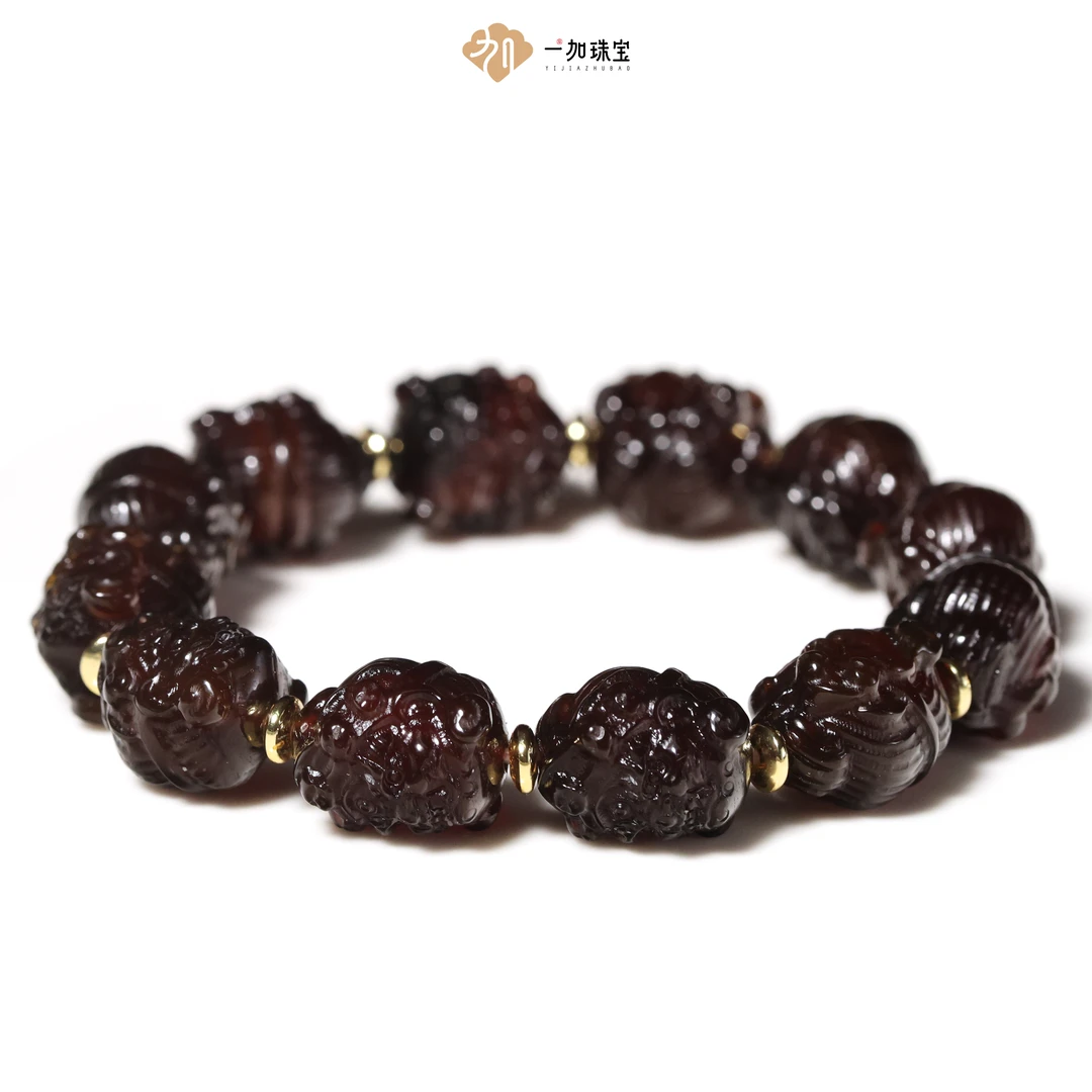 壹加小羊|糖料素圈玛瑙手串