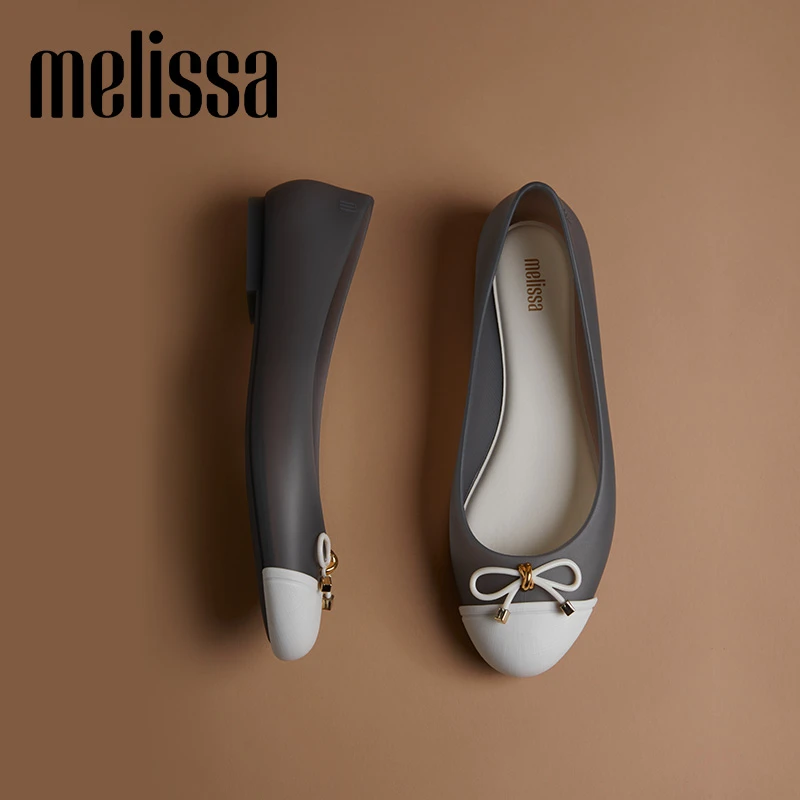 Melissa梅丽莎蝴蝶结款低跟百搭一脚蹬休闲夏季女士单鞋软底32772