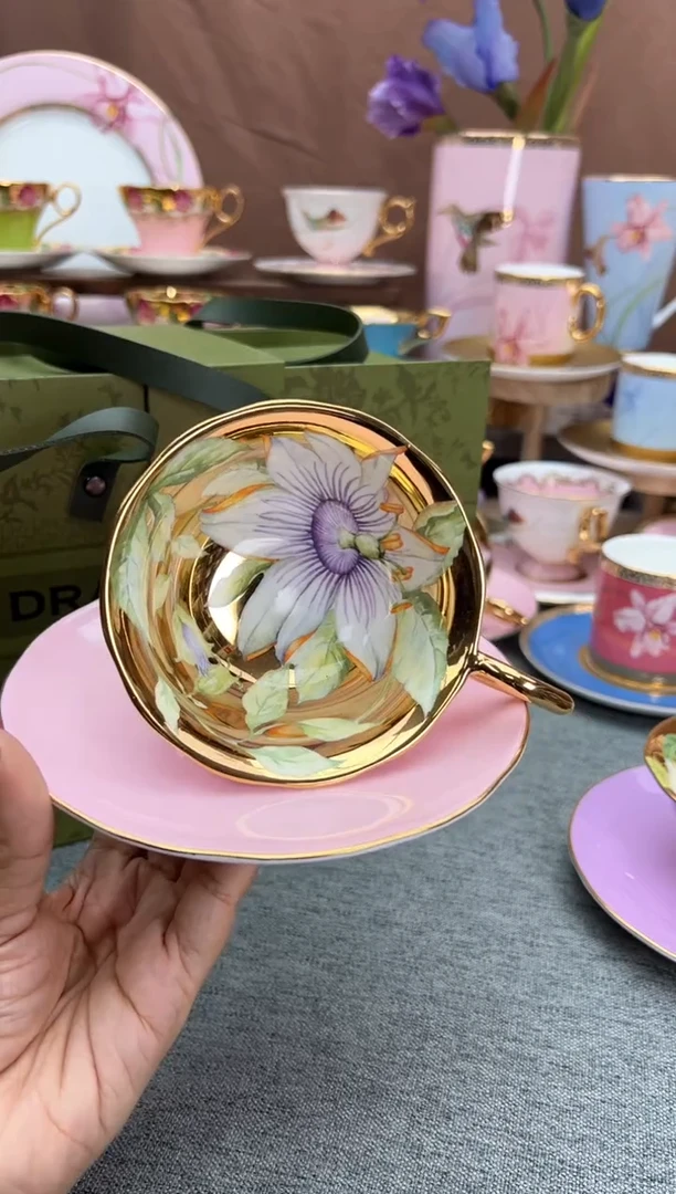 【闪购商品】自然写生粉釉西番莲