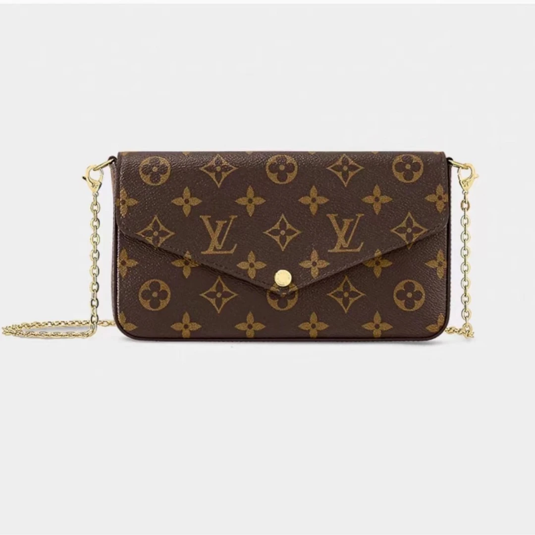 99新 LouisVuitton/路易威登 LV 老花三合一 斜跨包