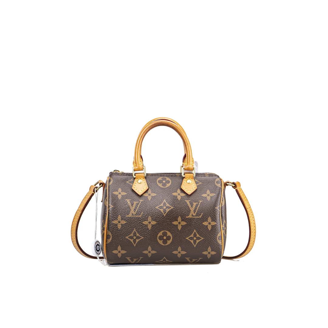 99新 LouisVuitton/路易威登 莉莉 LVspeedynano枕头包植鞣革换新
