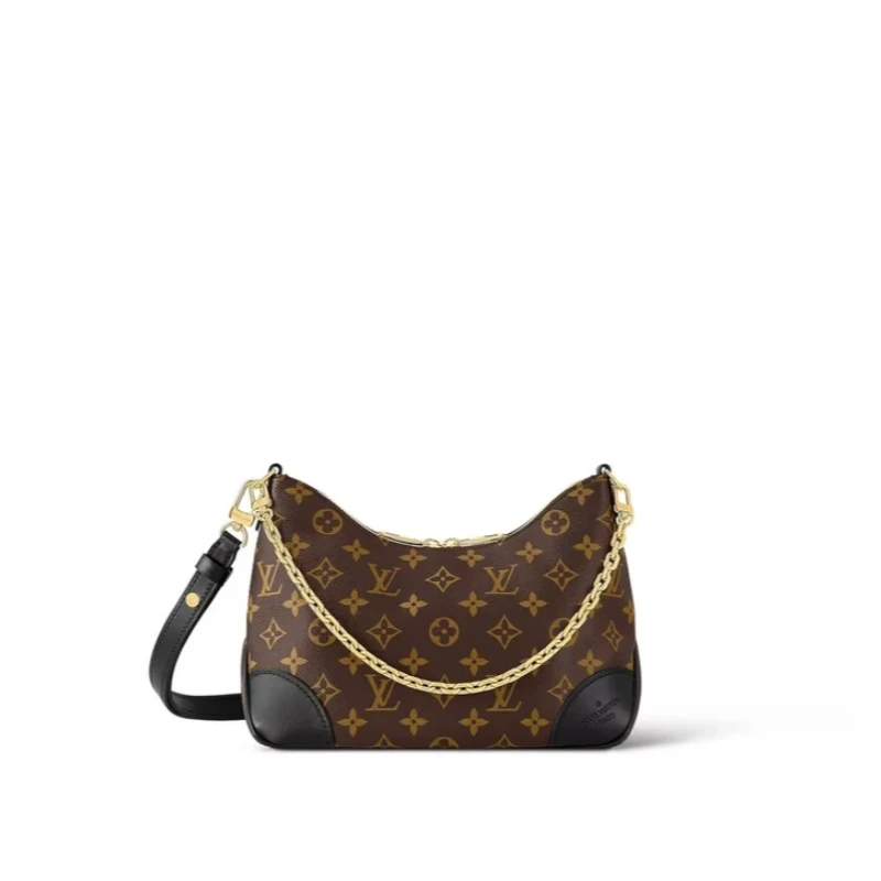 99新 LouisVuitton/路易威登 巧巧 LV黑牛角包单肩斜跨包