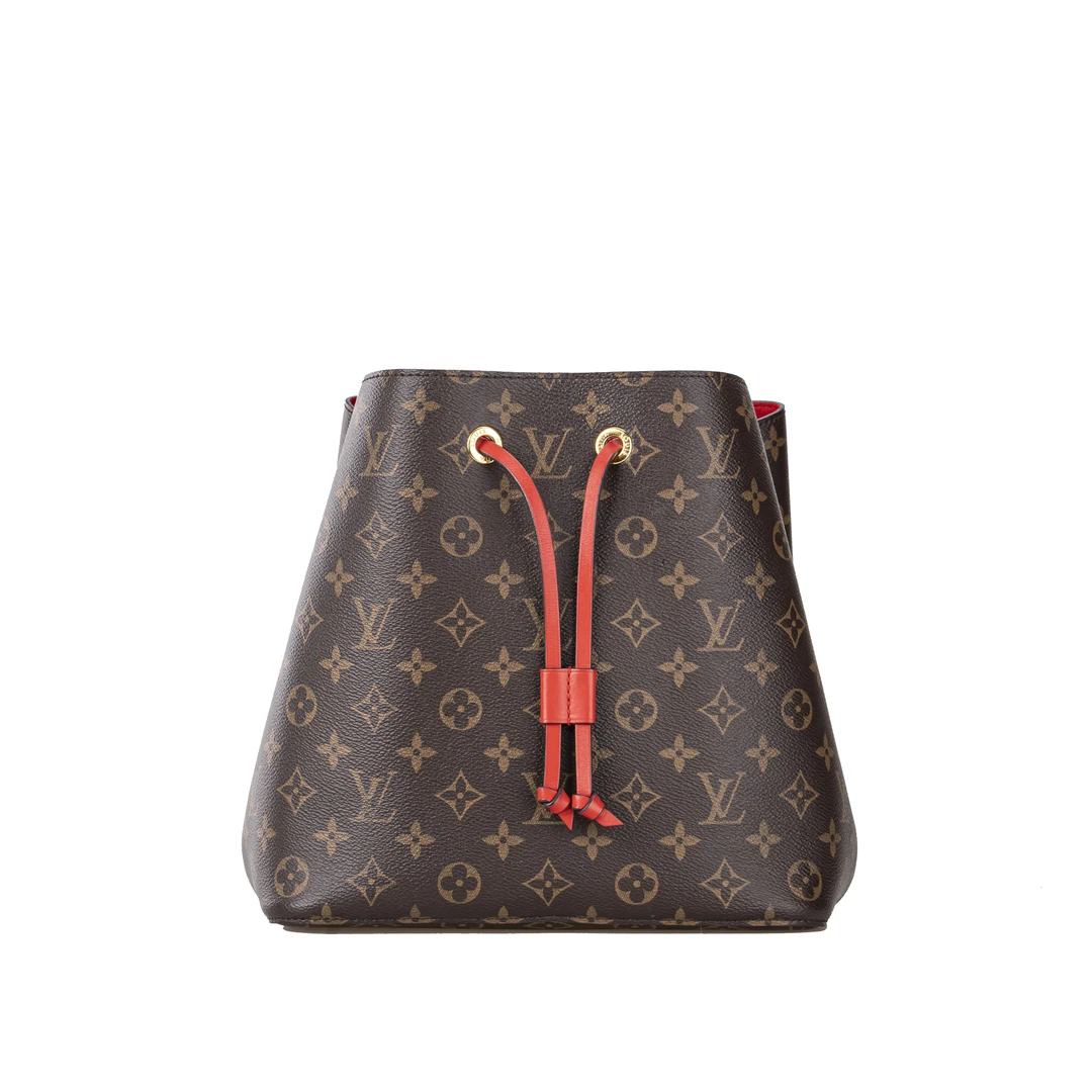 95新 LouisVuitton/路易威登 【专属】NEO红色抽绳水桶包经典斜挎包