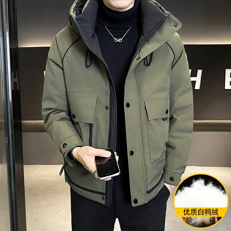 TUCANO/啄木鳥连帽加厚保暖男士羽绒服男装2024冬季短款帅气外套