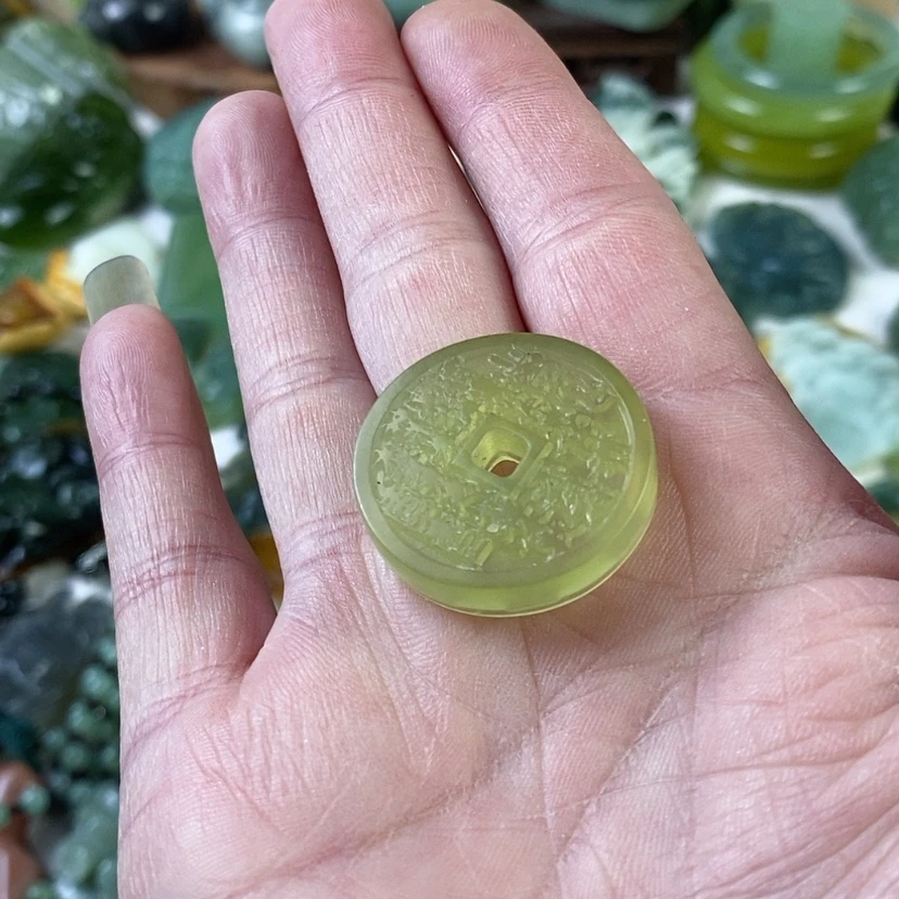【闪购商品】岫玉挂坠未镶嵌绿***风