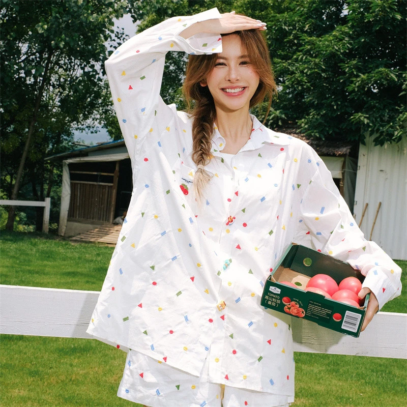 CLOUDSEASON 彩色刺绣卡通套装  CTZ24274