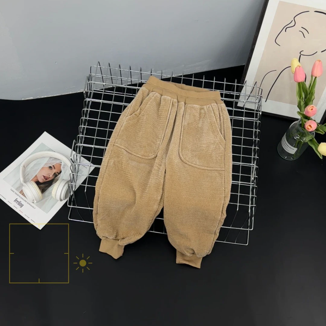 008高端专享冬款水波纹加绒裤子咖色