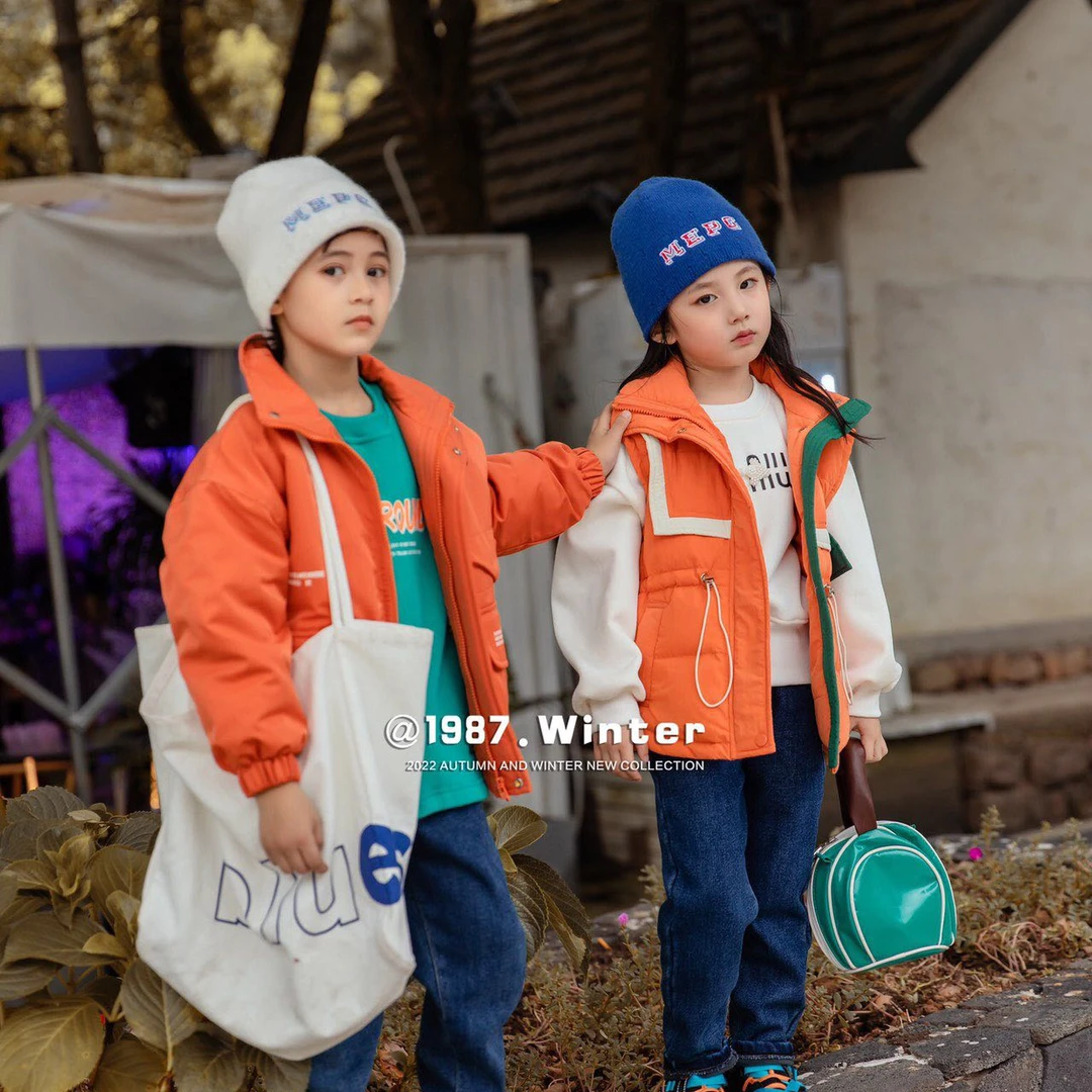 58223高端专享冬款羽绒马甲橘色