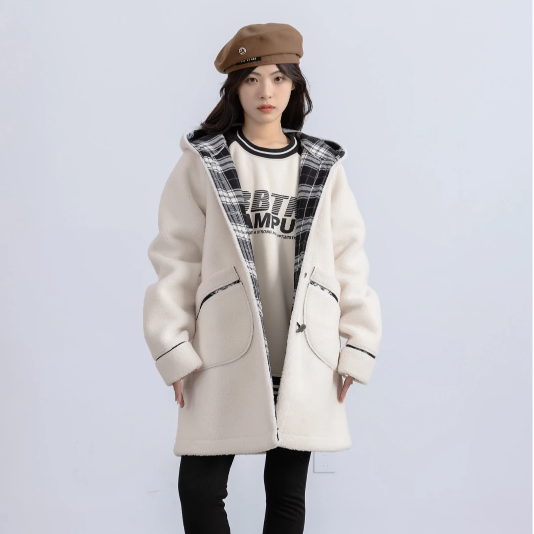 65920高端专享老林家天花板冬季毛毛外套米白