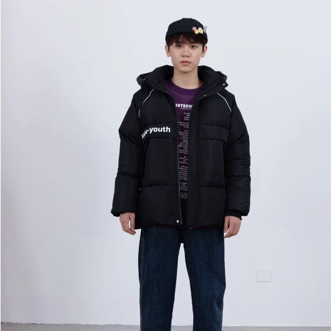 75972高端专享老林家天花板青少年棉衣咖色