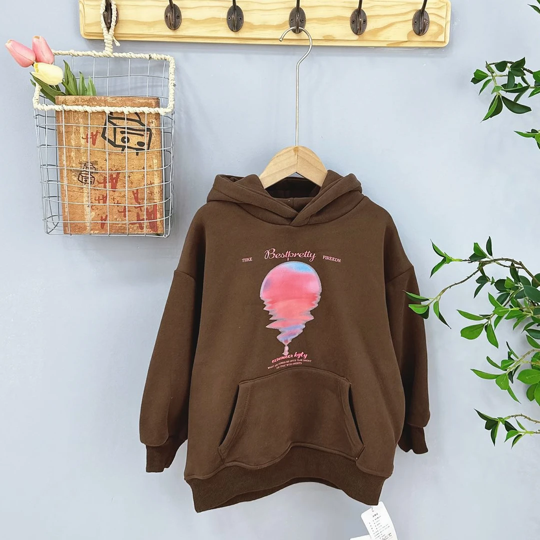 34913高端专享冬季加绒卫衣咖色