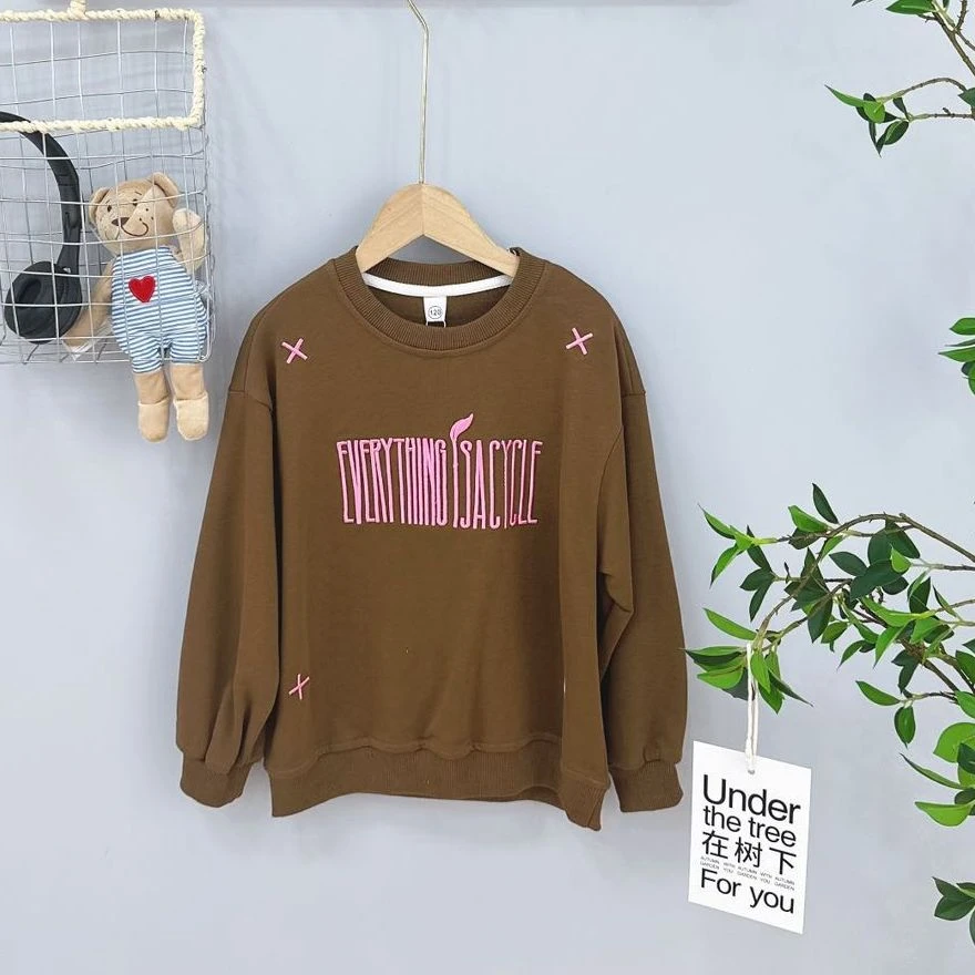 68668高端专享印花卫衣咖色