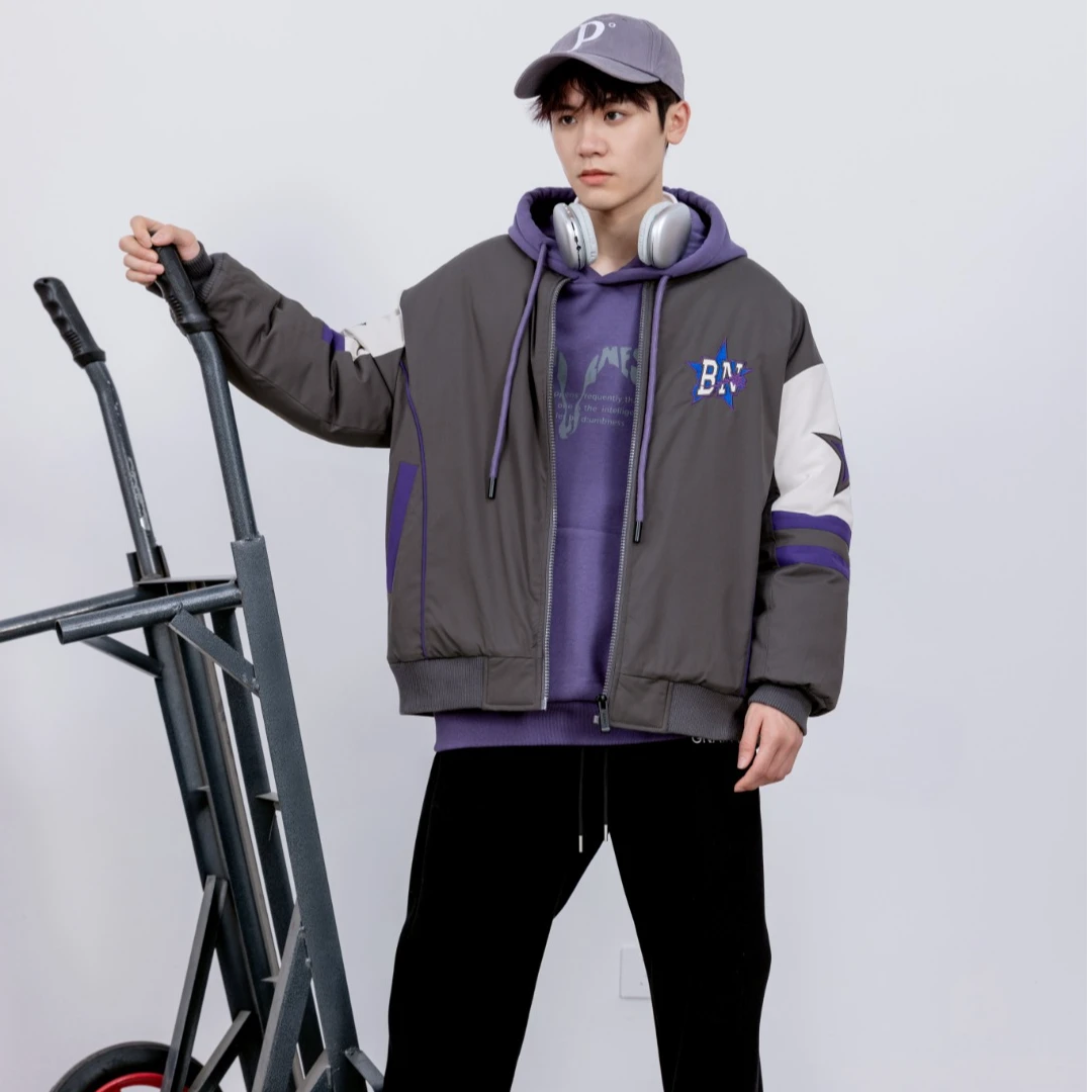 65750高端专享老林家天花板冬季夹棉外套深灰