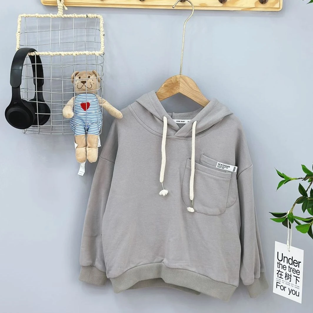 7009时尚春季圆领卫衣灰色