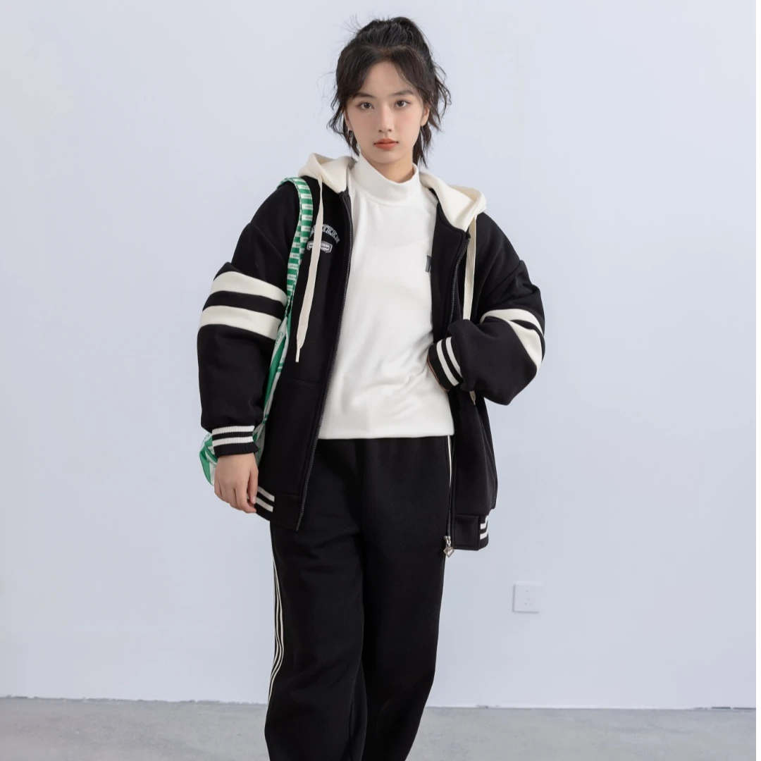 65853高端专享老林家天花板冬季夹棉外套黑色