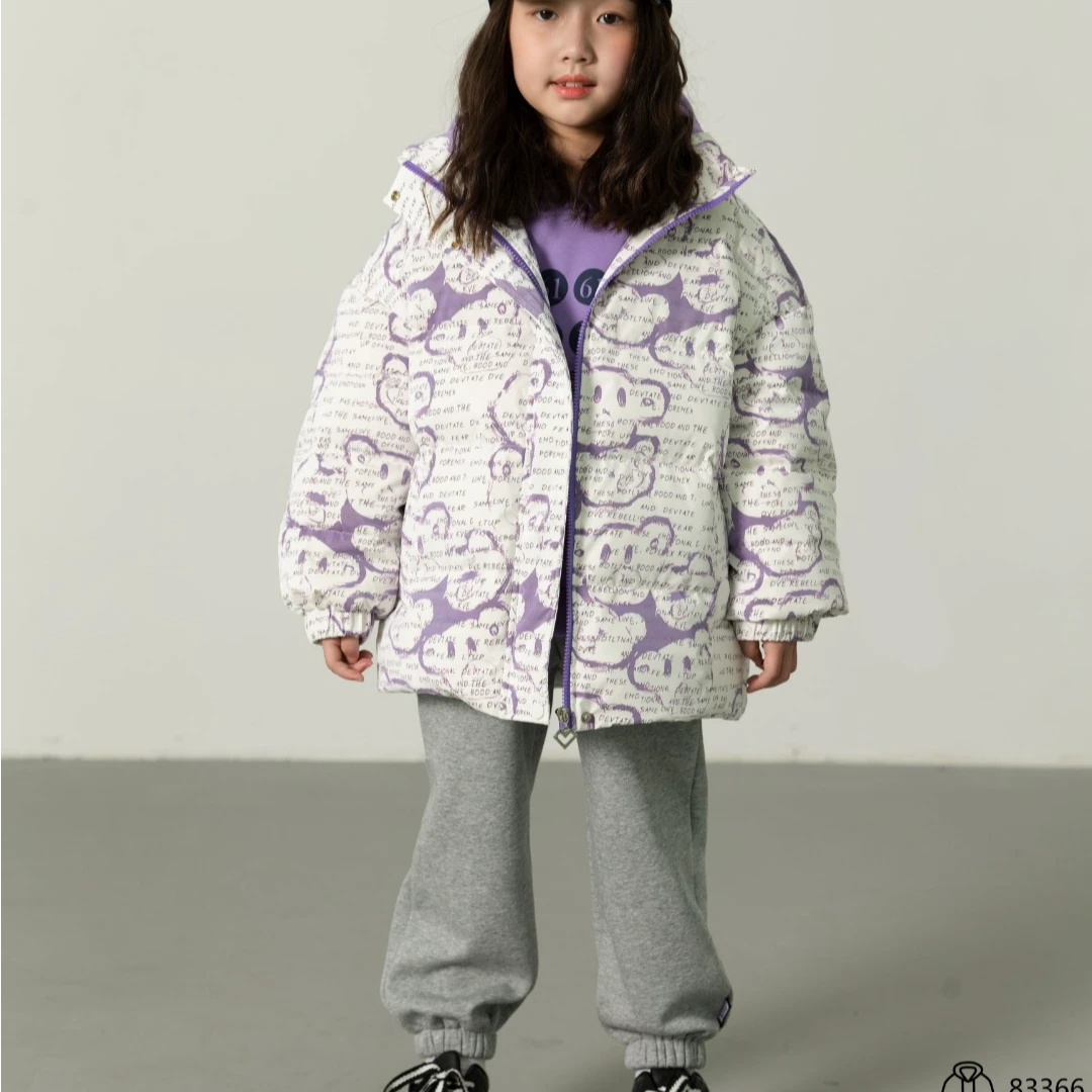 83366高端专享老林家天花板冬季羽绒服紫色