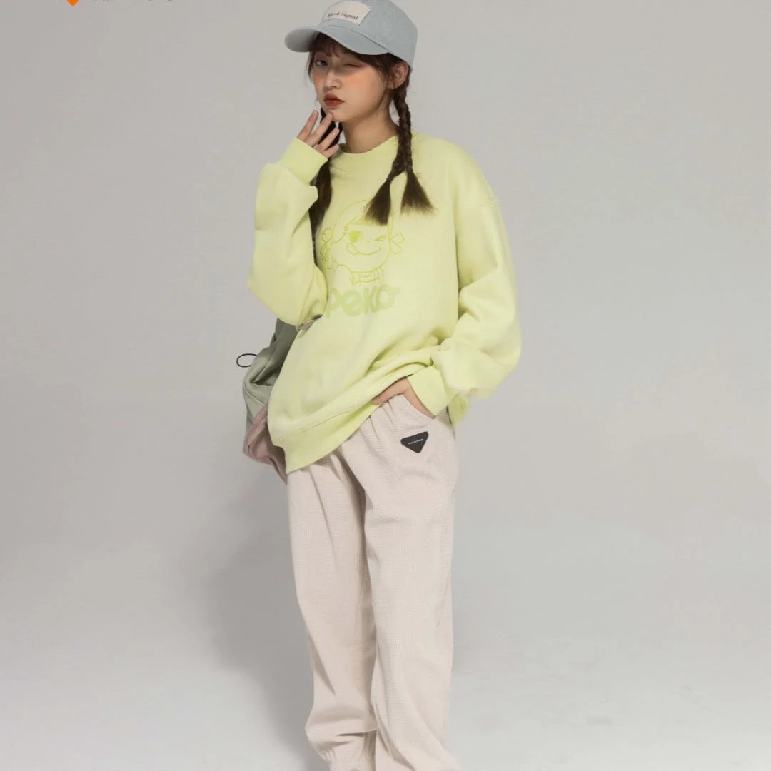 53180高端专享青少年老林家天花板圆领卫衣黄色