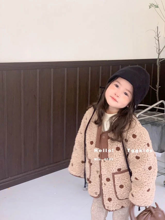 D2-AF23591高端专享TGG波点毛毛外套黄色