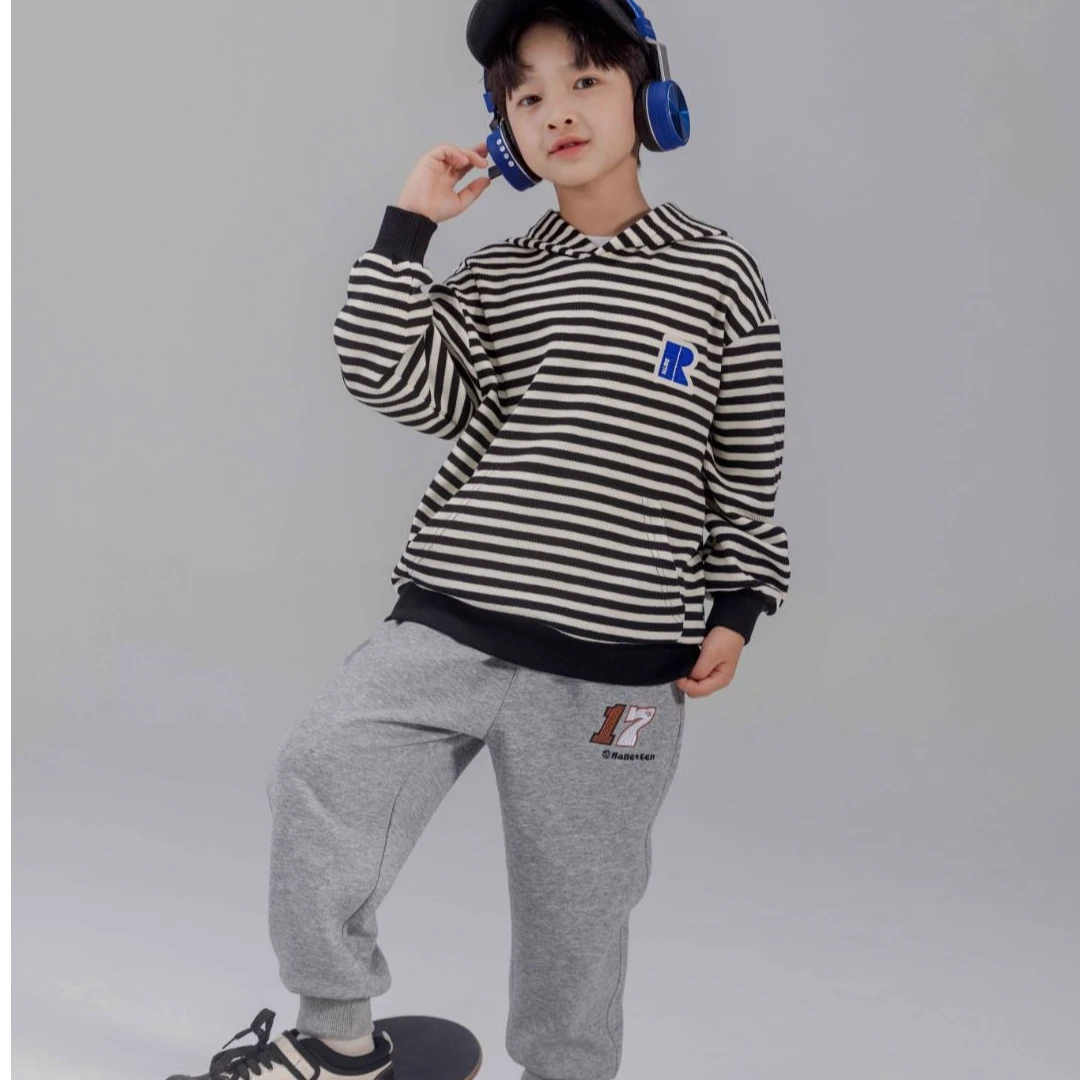 32616高端专享青少年老林家天花板卫衣黑色