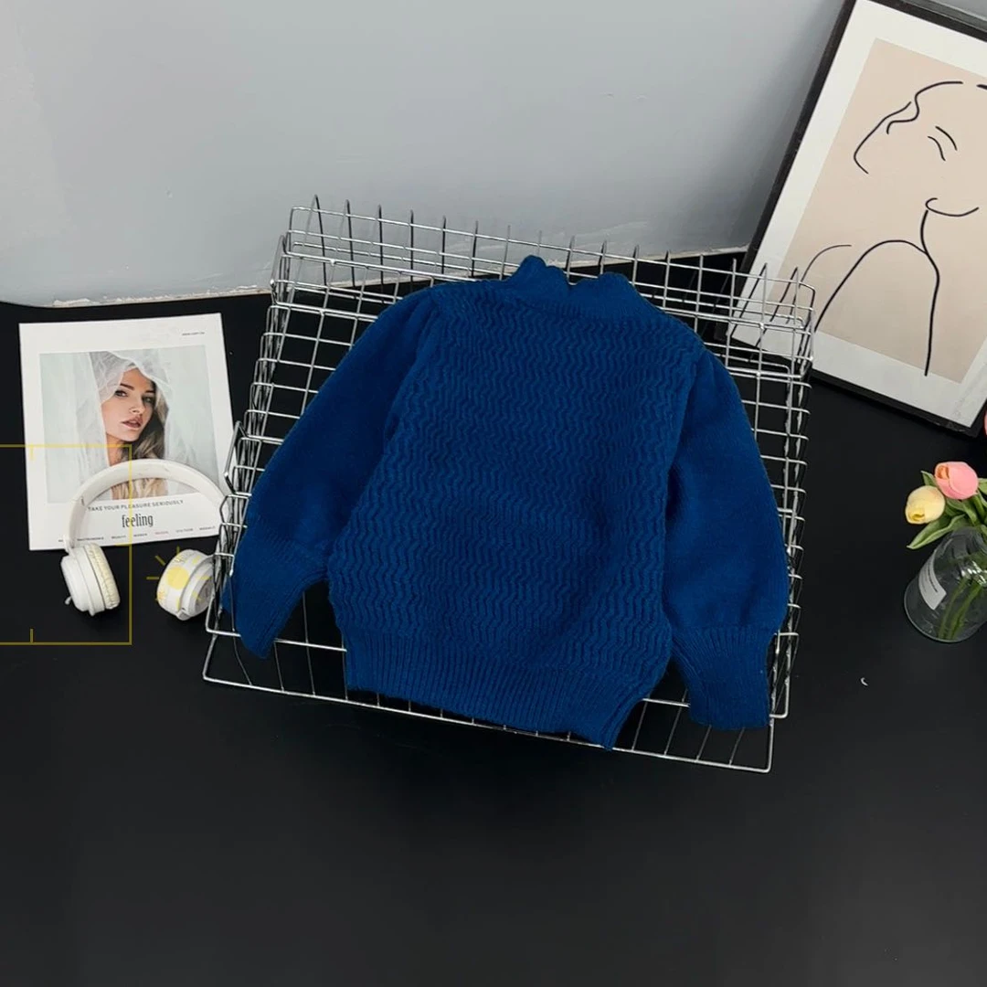 68912高端专享冬款高领毛衣藏青